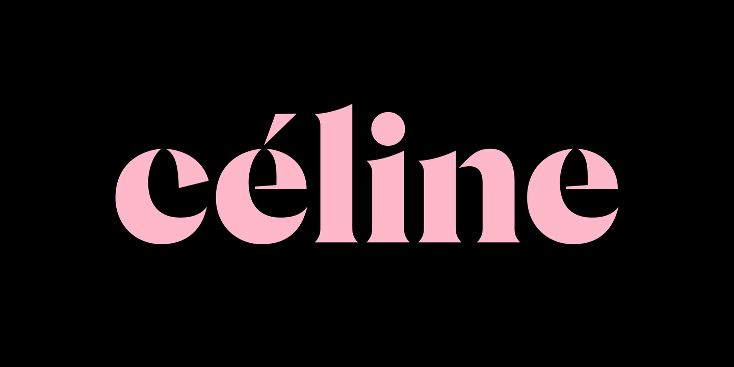 Beispiel einer Celine Stencil-Schriftart